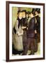 Leaving The Conservatoire-Pierre-Auguste Renoir-Framed Art Print