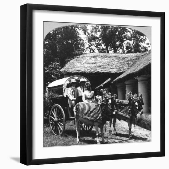 Leaving the Dak Bungalow for a 'Bile-Gharry, Belgaum District, Southern India, 1900s-null-Framed Giclee Print