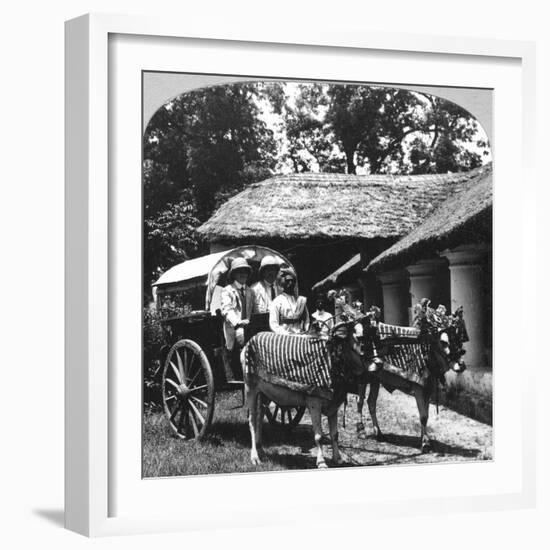 Leaving the Dak Bungalow for a 'Bile-Gharry, Belgaum District, Southern India, 1900s-null-Framed Giclee Print