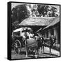 Leaving the Dak Bungalow for a 'Bile-Gharry, Belgaum District, Southern India, 1900s-null-Framed Stretched Canvas