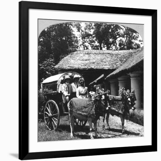 Leaving the Dak Bungalow for a 'Bile-Gharry, Belgaum District, Southern India, 1900s-null-Framed Giclee Print