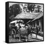 Leaving the Dak Bungalow for a 'Bile-Gharry, Belgaum District, Southern India, 1900s-null-Framed Stretched Canvas