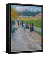 Leaving the Factory, 1902-Diario Regoyos y Valdes-Framed Stretched Canvas