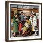 "Leaving the Hospital," October 22, 1949-Stevan Dohanos-Framed Giclee Print