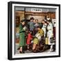 "Leaving the Hospital," October 22, 1949-Stevan Dohanos-Framed Giclee Print