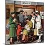 "Leaving the Hospital," October 22, 1949-Stevan Dohanos-Mounted Giclee Print