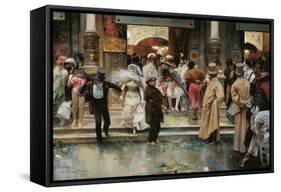 Leaving the Masqued Ball-José García y Ramos-Framed Stretched Canvas