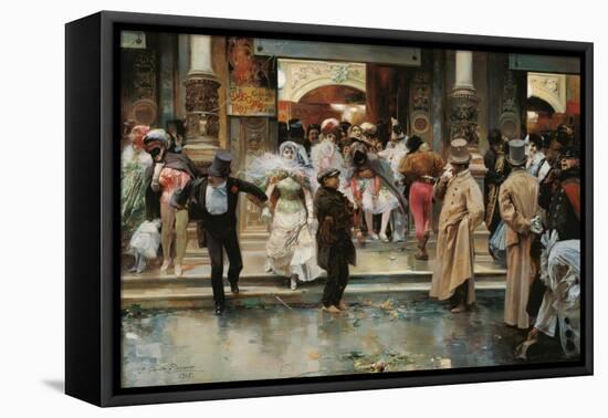 Leaving the Masqued Ball-José García y Ramos-Framed Stretched Canvas