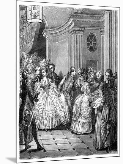 Leaving the Opera-Moreau-Mounted Giclee Print
