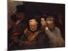 Leaving the Theater, C.1865-Honore Daumier-Mounted Giclee Print