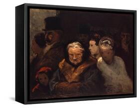 Leaving the Theater, C.1865-Honore Daumier-Framed Stretched Canvas