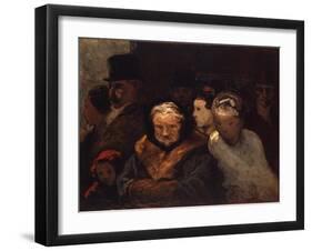 Leaving the Theater, C.1865-Honore Daumier-Framed Giclee Print