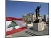 Lebanese Flag and the Martyrs Statue in the Bcd, Lebanon, Middle East-Gavin Hellier-Mounted Photographic Print