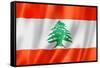 Lebanese Flag-daboost-Framed Stretched Canvas