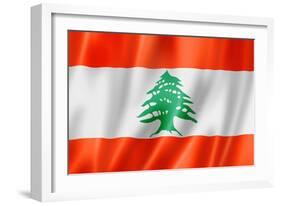 Lebanese Flag-daboost-Framed Art Print