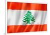 Lebanese Flag-daboost-Framed Art Print