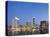 Lebanon, Beirut, the Beirut Skyline from Zaitunay Bay-Nick Ledger-Stretched Canvas