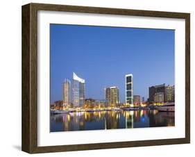 Lebanon, Beirut, the Beirut Skyline from Zaitunay Bay-Nick Ledger-Framed Photographic Print