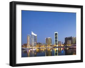 Lebanon, Beirut, the Beirut Skyline from Zaitunay Bay-Nick Ledger-Framed Photographic Print