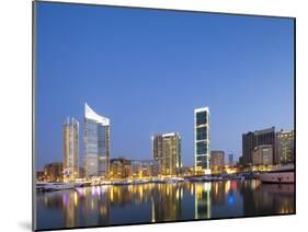 Lebanon, Beirut, the Beirut Skyline from Zaitunay Bay-Nick Ledger-Mounted Photographic Print