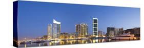 Lebanon, Beirut, the Beirut Skyline from Zaitunay Bay-Nick Ledger-Stretched Canvas