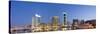 Lebanon, Beirut, the Beirut Skyline from Zaitunay Bay-Nick Ledger-Stretched Canvas