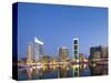 Lebanon, Beirut, the Beirut Skyline from Zaitunay Bay-Nick Ledger-Stretched Canvas