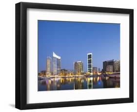 Lebanon, Beirut, the Beirut Skyline from Zaitunay Bay-Nick Ledger-Framed Photographic Print