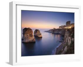 Lebanon, Beirut, the Corniche, Pigeon Rocks-Michele Falzone-Framed Photographic Print