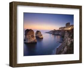 Lebanon, Beirut, the Corniche, Pigeon Rocks-Michele Falzone-Framed Photographic Print