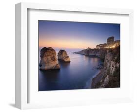 Lebanon, Beirut, the Corniche, Pigeon Rocks-Michele Falzone-Framed Photographic Print