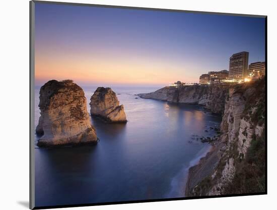 Lebanon, Beirut, the Corniche, Pigeon Rocks-Michele Falzone-Mounted Photographic Print