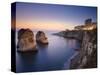 Lebanon, Beirut, the Corniche, Pigeon Rocks-Michele Falzone-Stretched Canvas