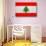 Lebanon Flag Design with Wood Patterning - Flags of the World Series-Philippe Hugonnard-Art Print displayed on a wall