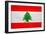 Lebanon Flag Design with Wood Patterning - Flags of the World Series-Philippe Hugonnard-Framed Premium Giclee Print