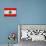 Lebanon Flag Design with Wood Patterning - Flags of the World Series-Philippe Hugonnard-Art Print displayed on a wall