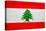 Lebanon Flag Design with Wood Patterning - Flags of the World Series-Philippe Hugonnard-Stretched Canvas