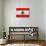 Lebanon Flag Design with Wood Patterning - Flags of the World Series-Philippe Hugonnard-Art Print displayed on a wall