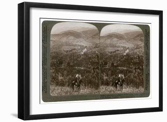 Lebanon, Looking East over the Upper Jordan Valley to Mount Hermon, 1900s-Underwood & Underwood-Framed Giclee Print