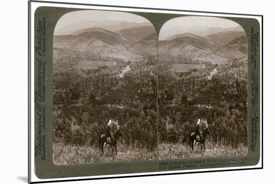 Lebanon, Looking East over the Upper Jordan Valley to Mount Hermon, 1900s-Underwood & Underwood-Mounted Giclee Print