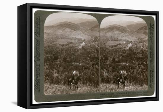 Lebanon, Looking East over the Upper Jordan Valley to Mount Hermon, 1900s-Underwood & Underwood-Framed Stretched Canvas