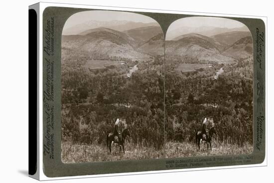 Lebanon, Looking East over the Upper Jordan Valley to Mount Hermon, 1900s-Underwood & Underwood-Stretched Canvas