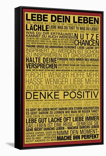 Lebe Dein Leben - This Is Your Life German-null-Framed Stretched Canvas