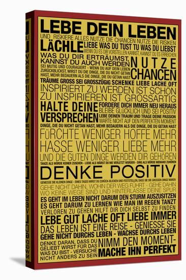 Lebe Dein Leben - This Is Your Life German-null-Stretched Canvas