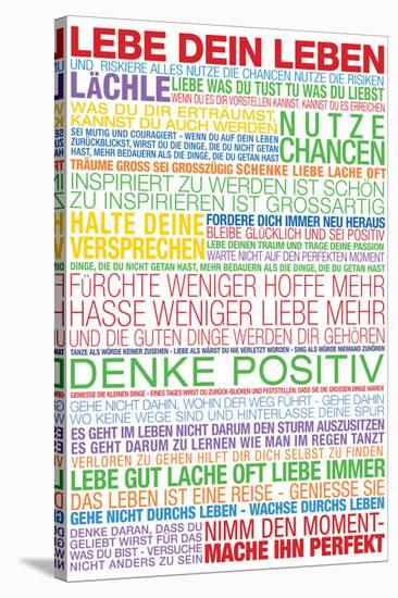 Lebe Dein Leben - This Is Your Life German-null-Stretched Canvas