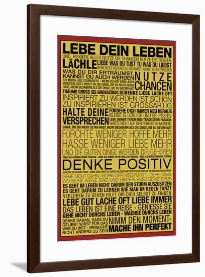 Lebe Dein Leben - This Is Your Life Motivational-null-Framed Art Print