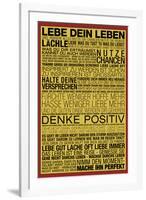 Lebe Dein Leben - This Is Your Life Motivational-null-Framed Art Print