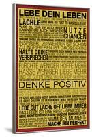 Lebe Dein Leben - This Is Your Life Motivational-null-Framed Art Print