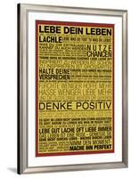 Lebe Dein Leben - This Is Your Life Motivational-null-Framed Art Print