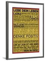 Lebe Dein Leben - This Is Your Life Motivational-null-Framed Art Print